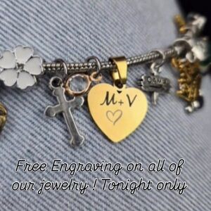 Gold Heart Charm Bracelet